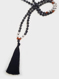 Yoga Studio Womens Necklace Yoga Studio Labradorite Howlite & Rudraksha Mala Beads