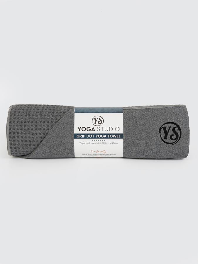 Yoga Studio Yoga Towel Dark Grey Yoga Studio Premium Grip Dot Yoga Mat Towels