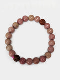 Yoga Studio Womens Bracelet Yoga Studio Rhodochrosite Stone & Rudraksha Mala Bead Bracelet