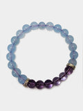Yoga Studio Womens Bracelet Yoga Studio Amethyst & Chalcedony Stone Mala Bead Bracelet