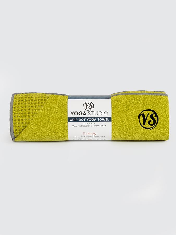 Yoga Studio Yoga Towel Lime Green Yoga Studio Premium Grip Dot Yoga Mat Towels