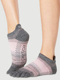 Toesox Womens Socks Echo / M ToeSox Low Rise Full Toe Women's Yoga Socks