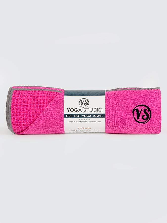 Yoga Studio Yoga Towel Hot Pink Yoga Studio Premium Grip Dot Yoga Mat Towels