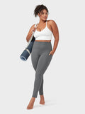 Manduka Womens Leggings Manduka Renew Women's High Rise Yoga Leggings With Pocket - Heathered Grey