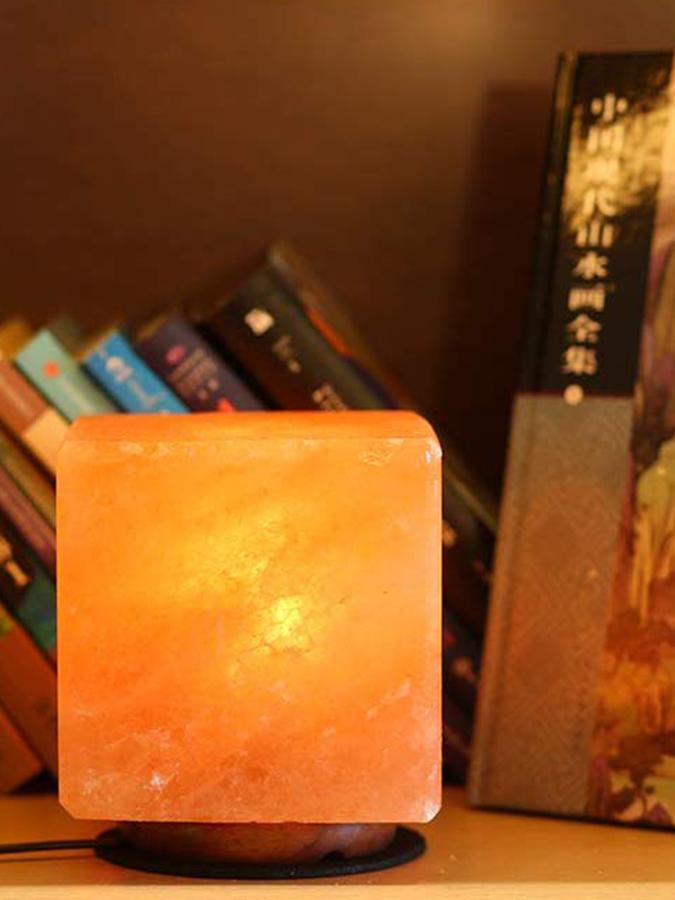 Yoga Studio Lamp Yoga Studio Cube Crafted Himalayan Salt Lamp
